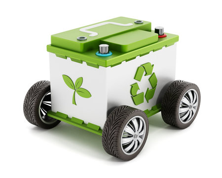 Recyclable car battery with tyres
