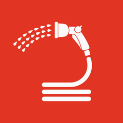 The spray gun icon. Irrigation and watering symbol. Flat