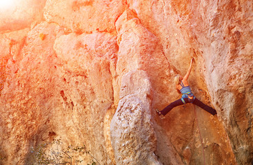 female rock climber 