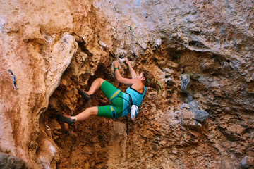 female rock climber 