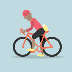 graphic of a cyclist and a bicycle