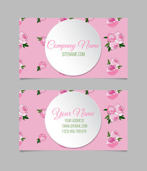 Beautiful floral business cards
