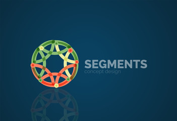 Vector outline minimal abstract geometric logo