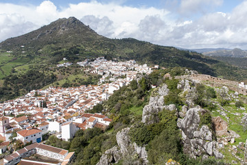 Obraz premium Vistas del municipio de Gaucín en la comarca de la serranía de Ronda