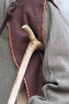 old mant with stick