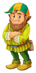 Cartoon dwarf isolated - illustration for the children