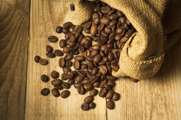 coffee cup and coffee beans