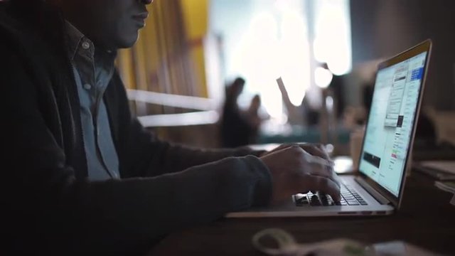 Scene of the Modern professional using Business Technology