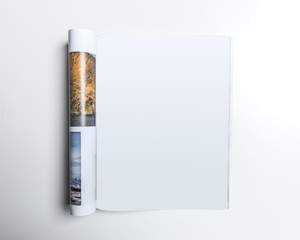 Close-up of magazine pages