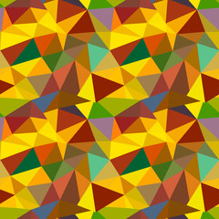 Seamless vector pattern. Abstract background with colorful triangles.