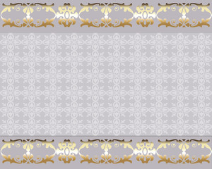 Greeting card with golden borders