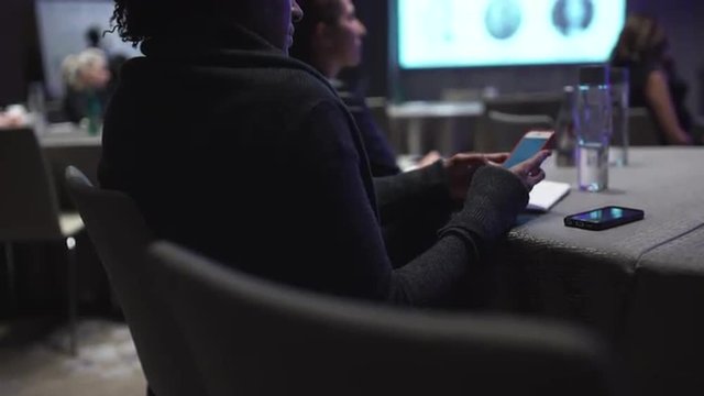 Scene of the Modern professional using Business Technology