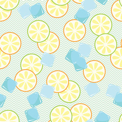 Seamless pattern with slice of lime