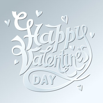 Happy Valentines day lettering