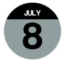 8 july calendar circle