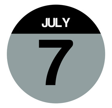 7 july calendar circle