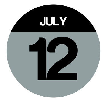 12 july calendar circle