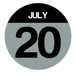 20 july calendar circle