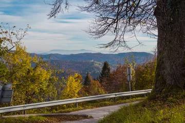 Poster View from the road passing the top of the mount of the surrounding hills. © donaldyan1