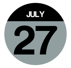 27 july calendar circle