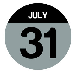 31 july calendar circle