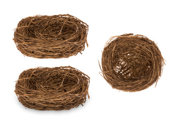 Easter - decorative nest for eggs isolated.