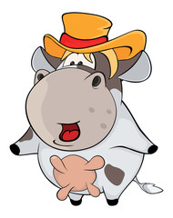 A little cow. Cartoon