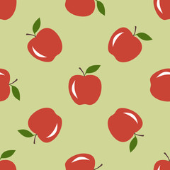 Seamless pattern with apples motif