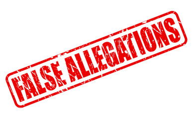 FALSE ALLEGATIONS red stamp text