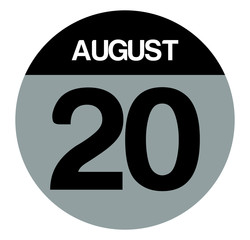 20 august calendar circle