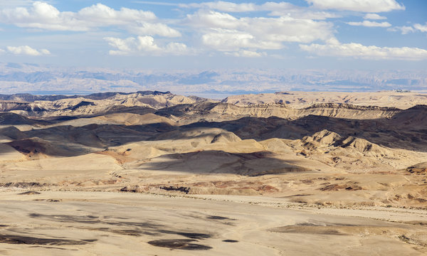 Makhtesh Ramon (Ramon Crater) landscape. Negev desert. Israel