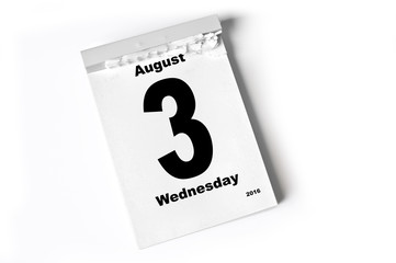 3. August 2016