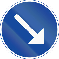 Road sign used in Sweden - Keep right © jojoo64