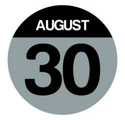 30 august calendar circle