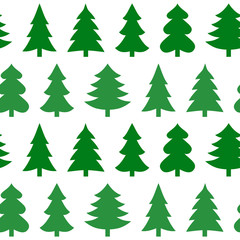 Seamless pattern with christmass trees. Vector illustration.