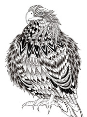 Fototapeta premium imposing eagle coloring page