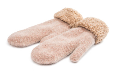 Fototapeta na wymiar warm gloves made of wool