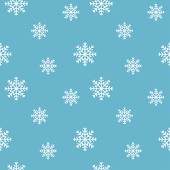 Winter background. Seamless snowflakes pattern