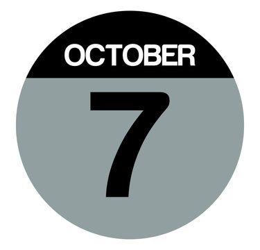 7 october calendar circle