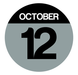 12 october calendar circle