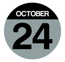 24 october calendar circle