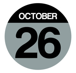 26 october calendar circle