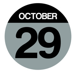 29 october calendar circle