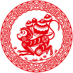 Monkey year illustration