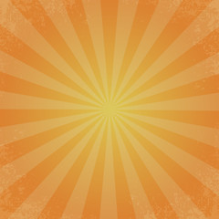 Retro of orange color background ray stylish