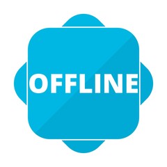 Blue square icon offline