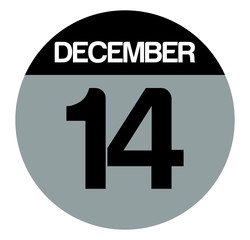 14 december calendar circle