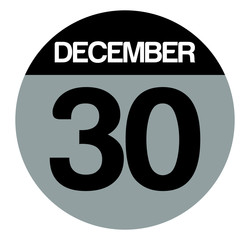 30 december calendar circle