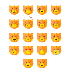 Simple cute cat emoticons 