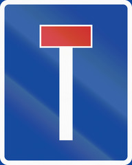 Road sign used in Sweden - No through road